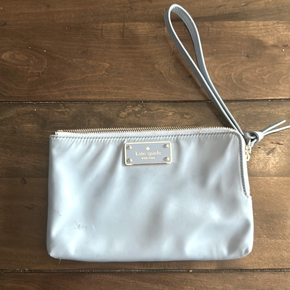 kate spade Handbags - Kate Spade Wristlet Purse Bag Wallet Nylon Teal Blue Cloud Cover